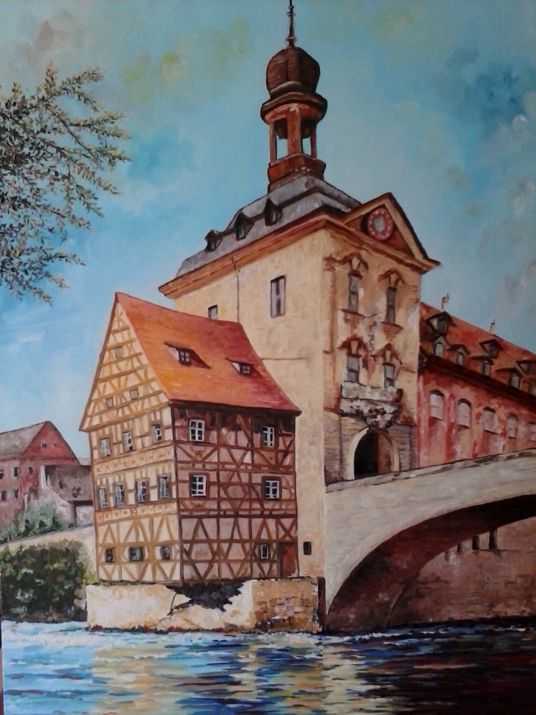Bamberg Germany, oil, 18 × 20 prints available